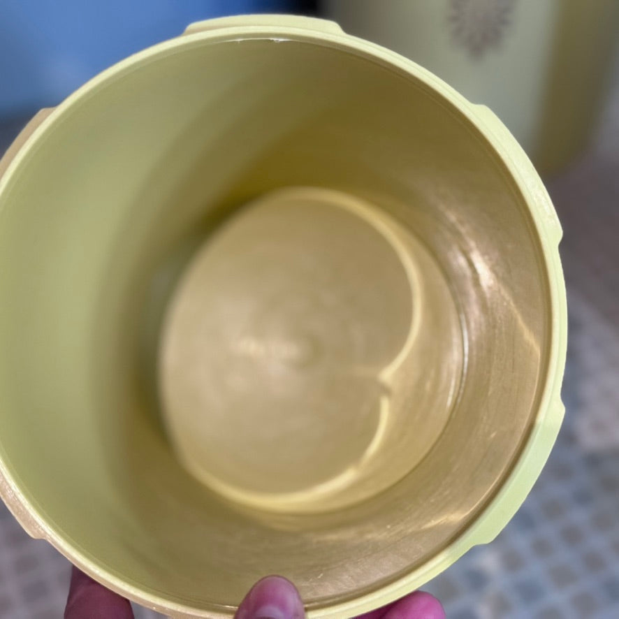 Yellow/Gold Servalier Stacking Tupperware Canisters