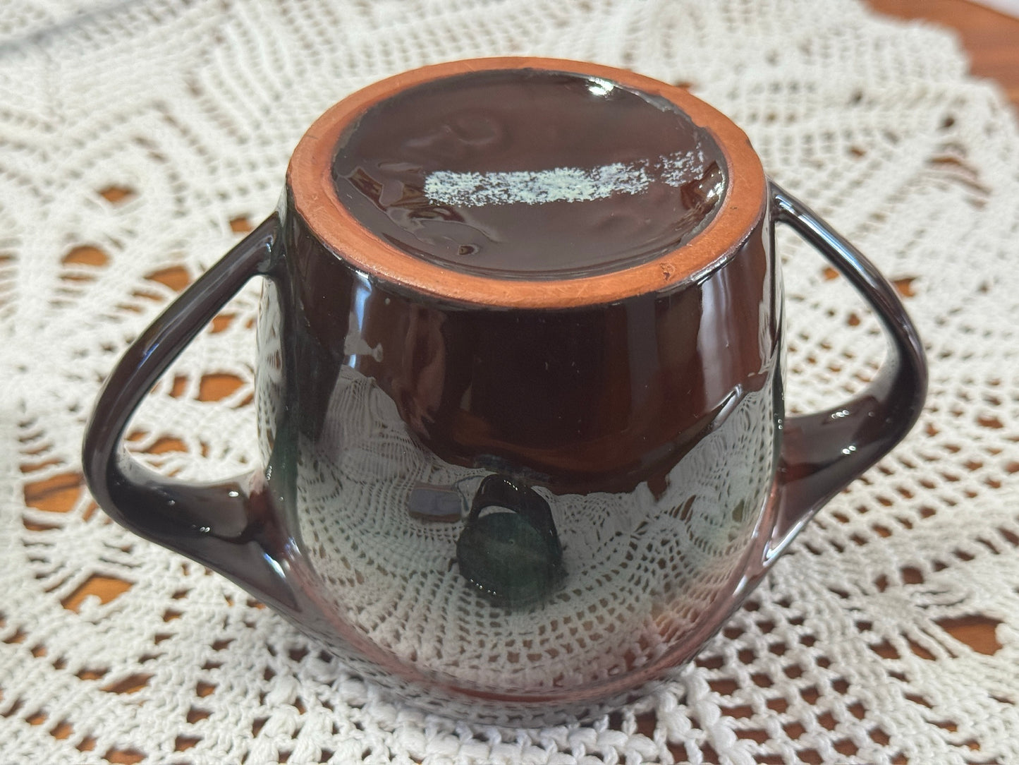 Canadian Ceramic Craft (CCC) Creamer & Sugar Drip Glaze Set