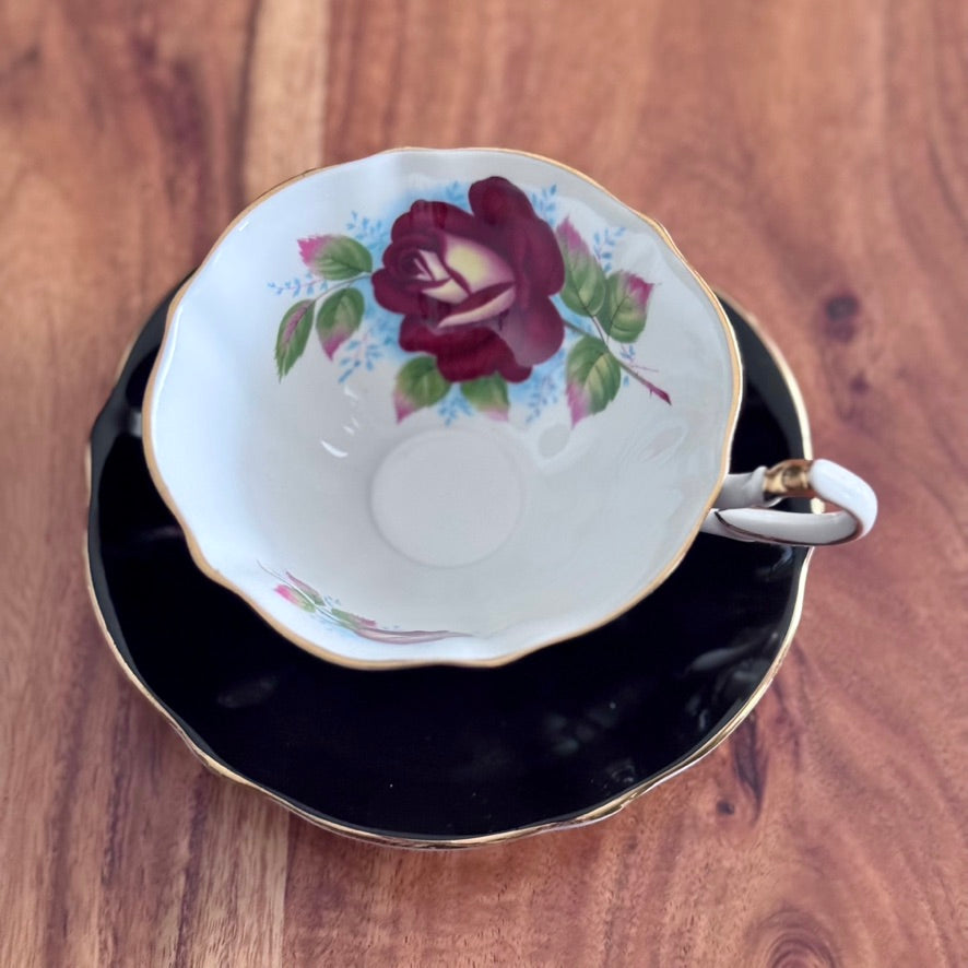 Queen Anne Rose China Teacup & Saucer
