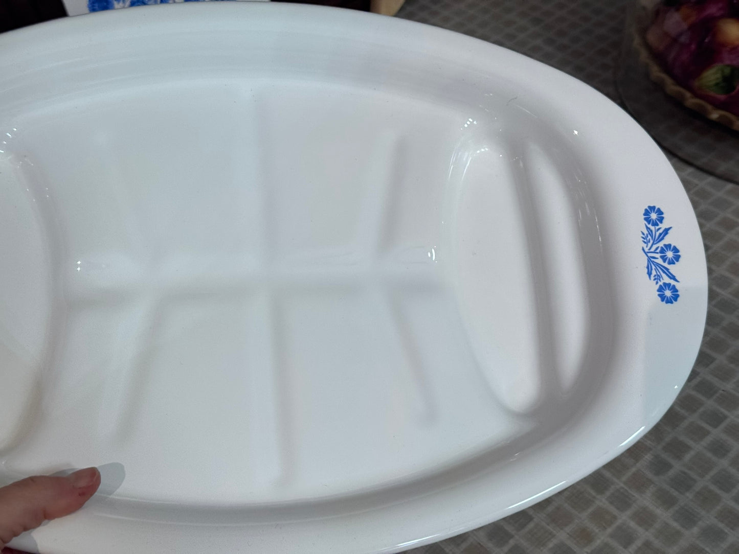 Corning Ware Blue Cornflower Oval Serving/Roasting Platter