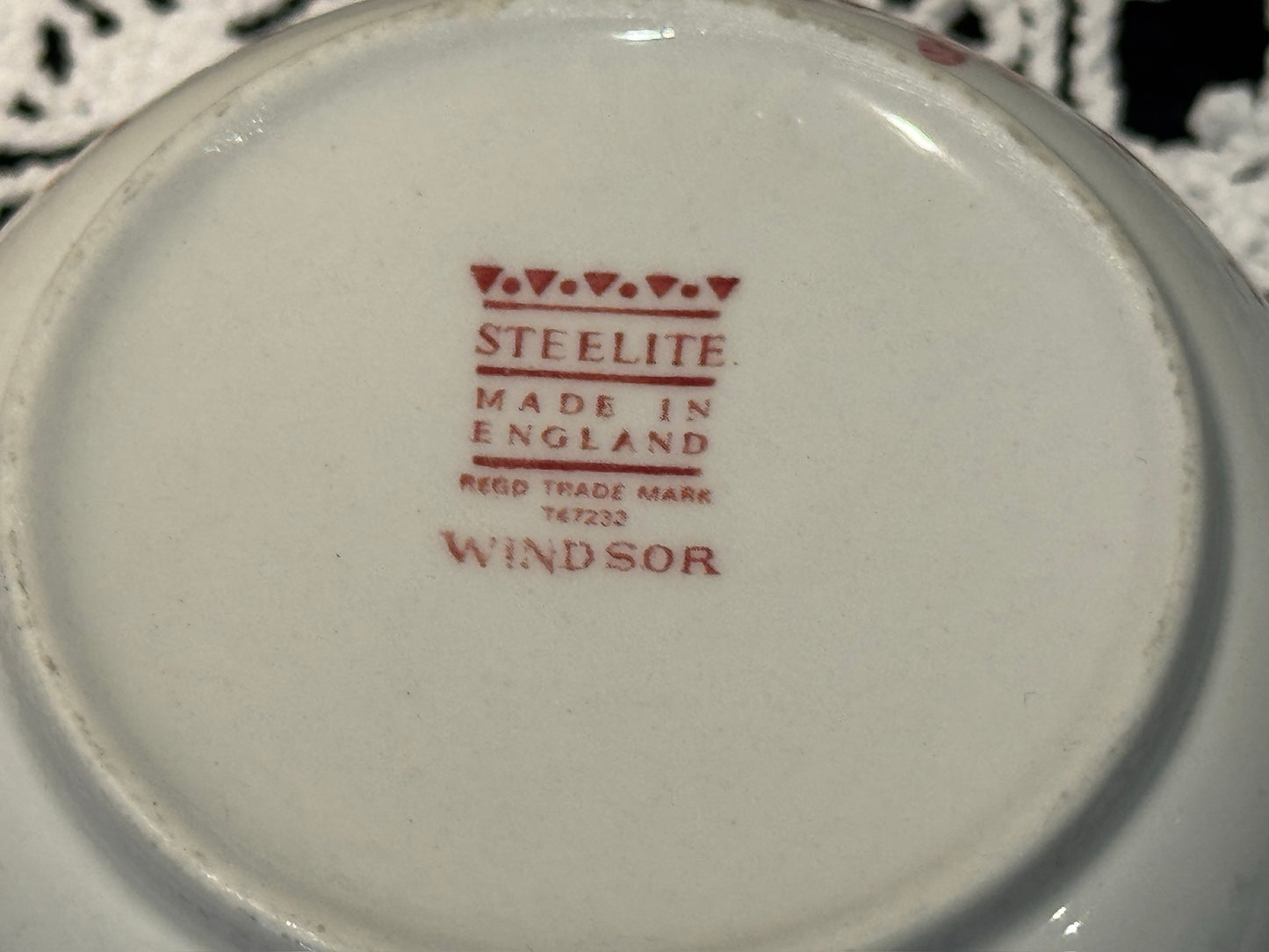 Vintage WINDSOR Steelite Ironstone Pink Transferware Bowls