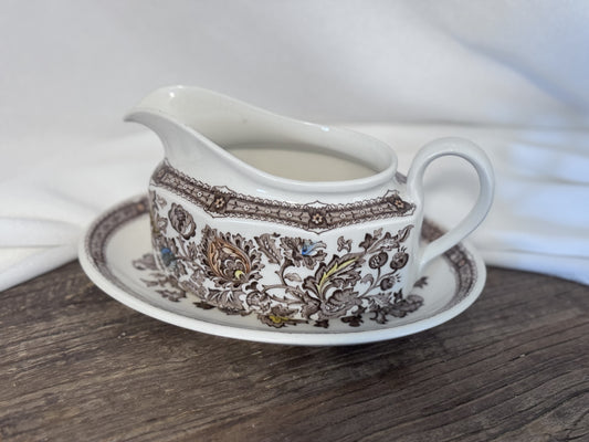 Ridgway England Gravy Boat & Plate