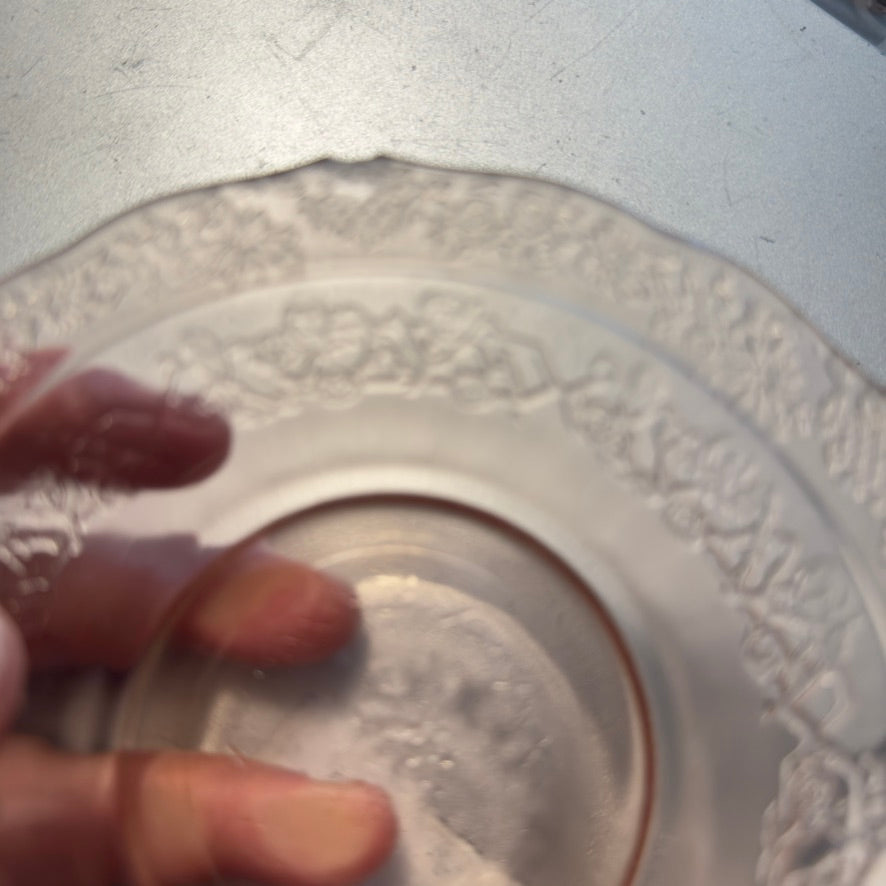 Federal Depression Glass 'Normandie' Pink Bread & Butter/Dessert Bowl