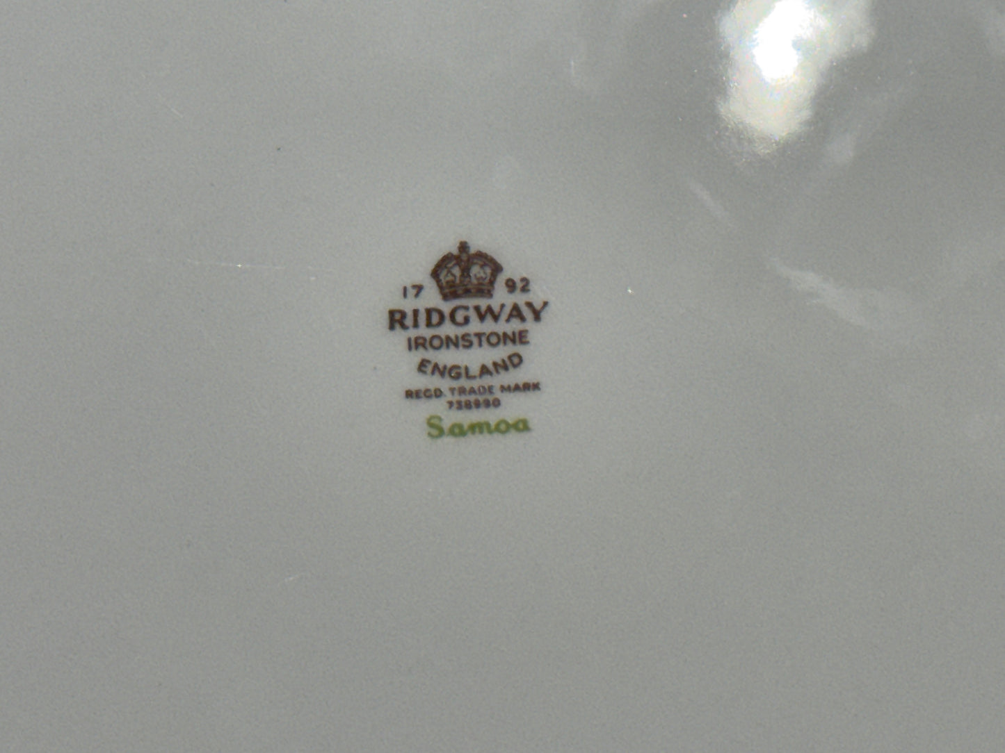 Ridgway 'Samoa' #738990 Dinnerware