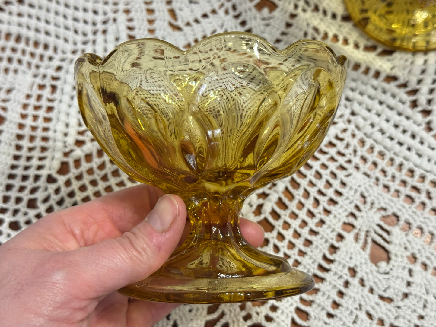 Anchor Hocking Amber Fairfield Compote Dishes