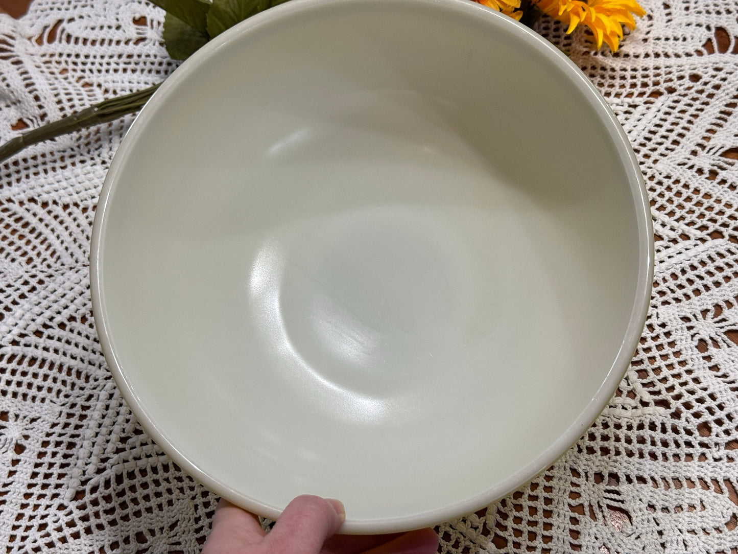 Large Primary Yellow US PAT OFF PYREX Mixing Bowl