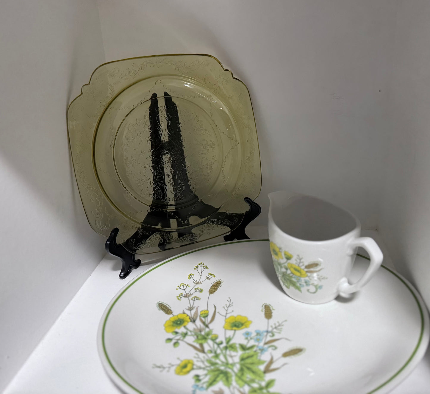Federal Glass Madrid Amber Glass Plate