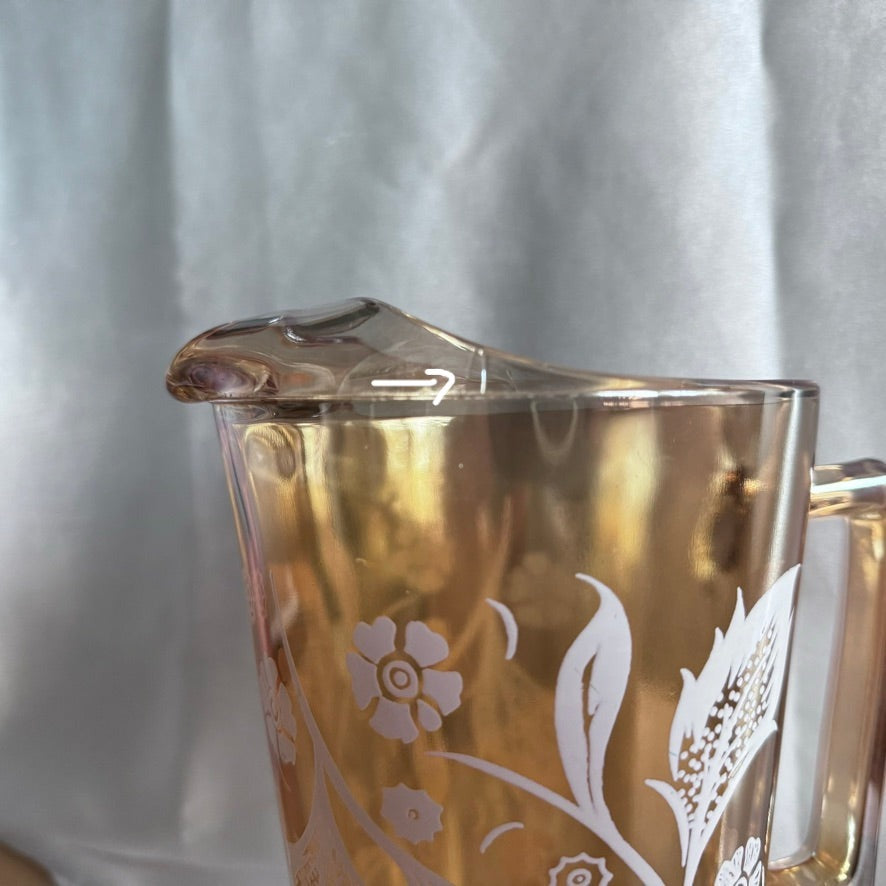 Jeannette Marigold Glass Pitcher