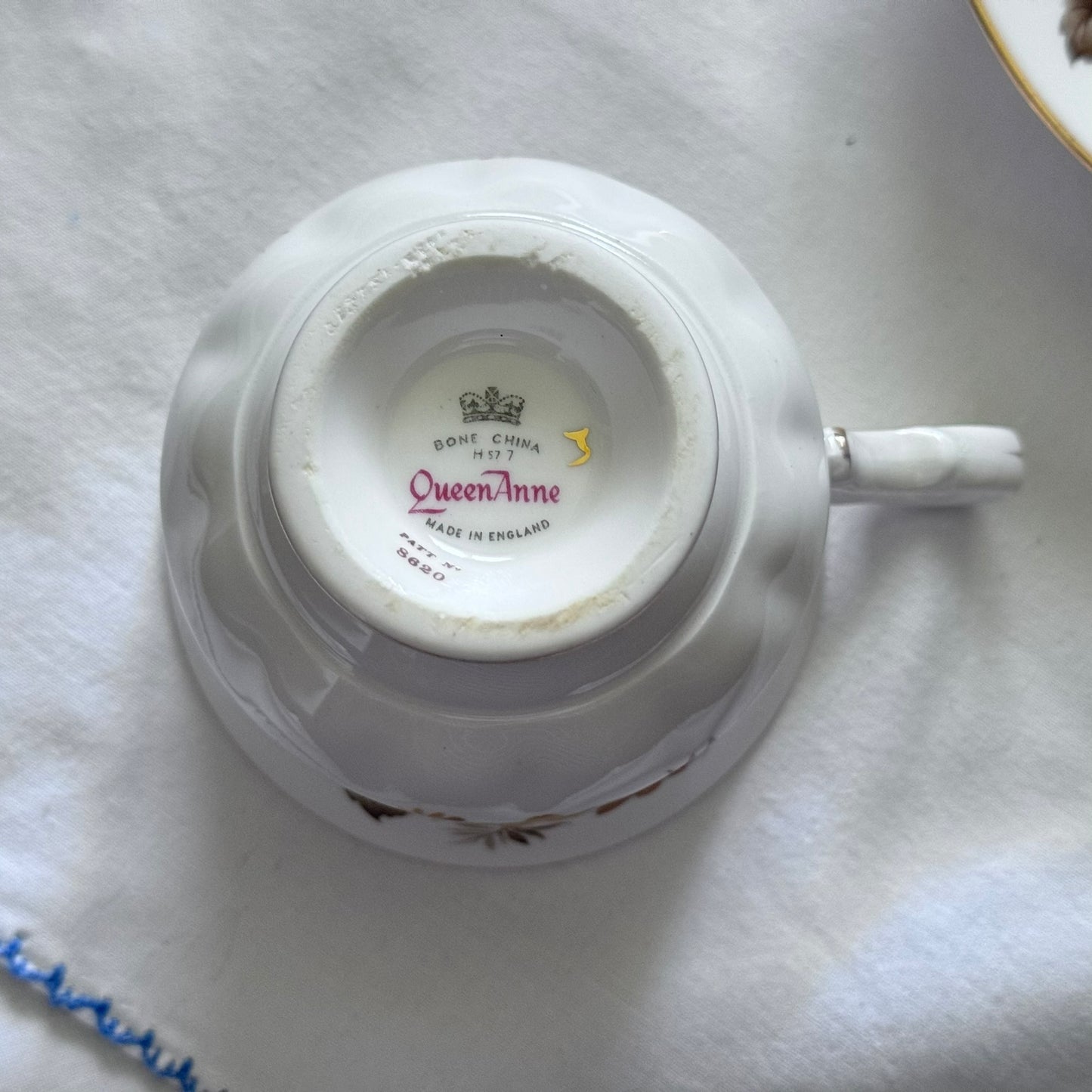 Queen Anne Pattern N 8620 Teacup and Saucer