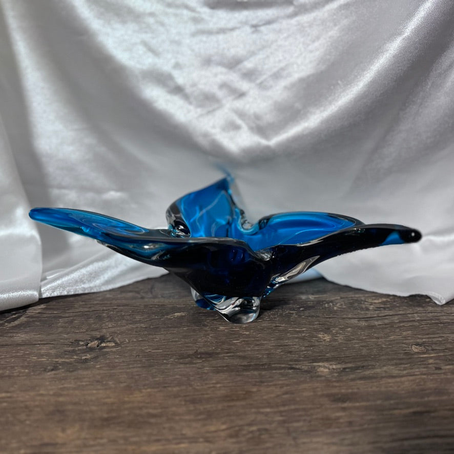 Blue Art Deco Candy Dish