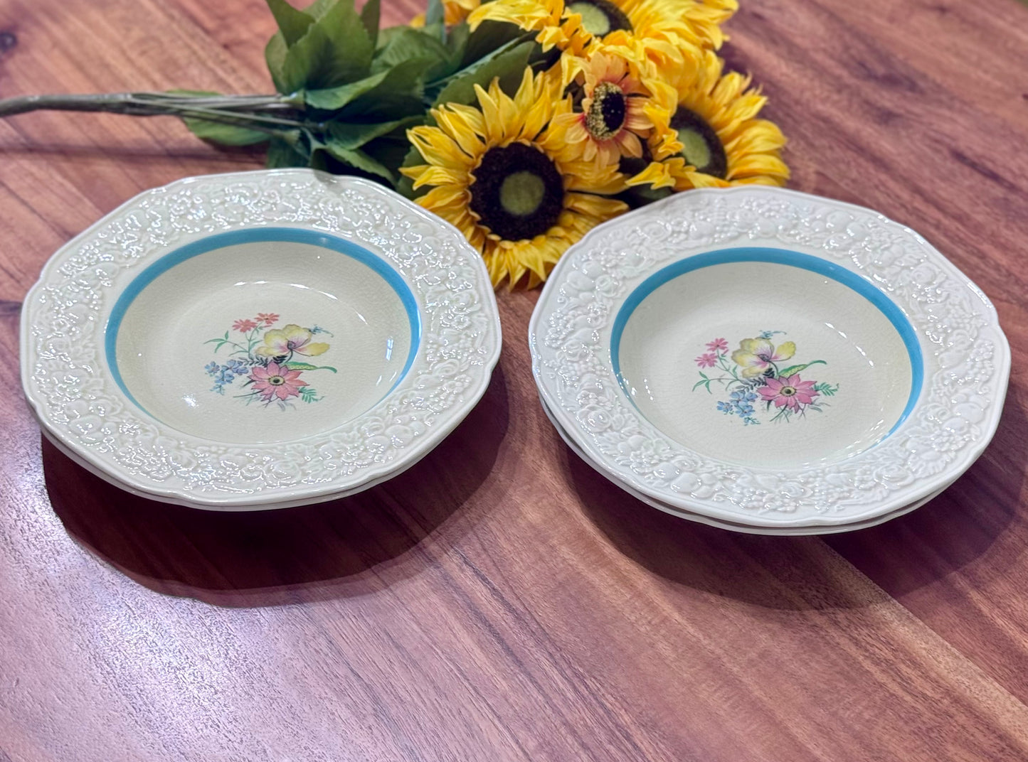 Crown Ducal Large Rim Soup Bowls