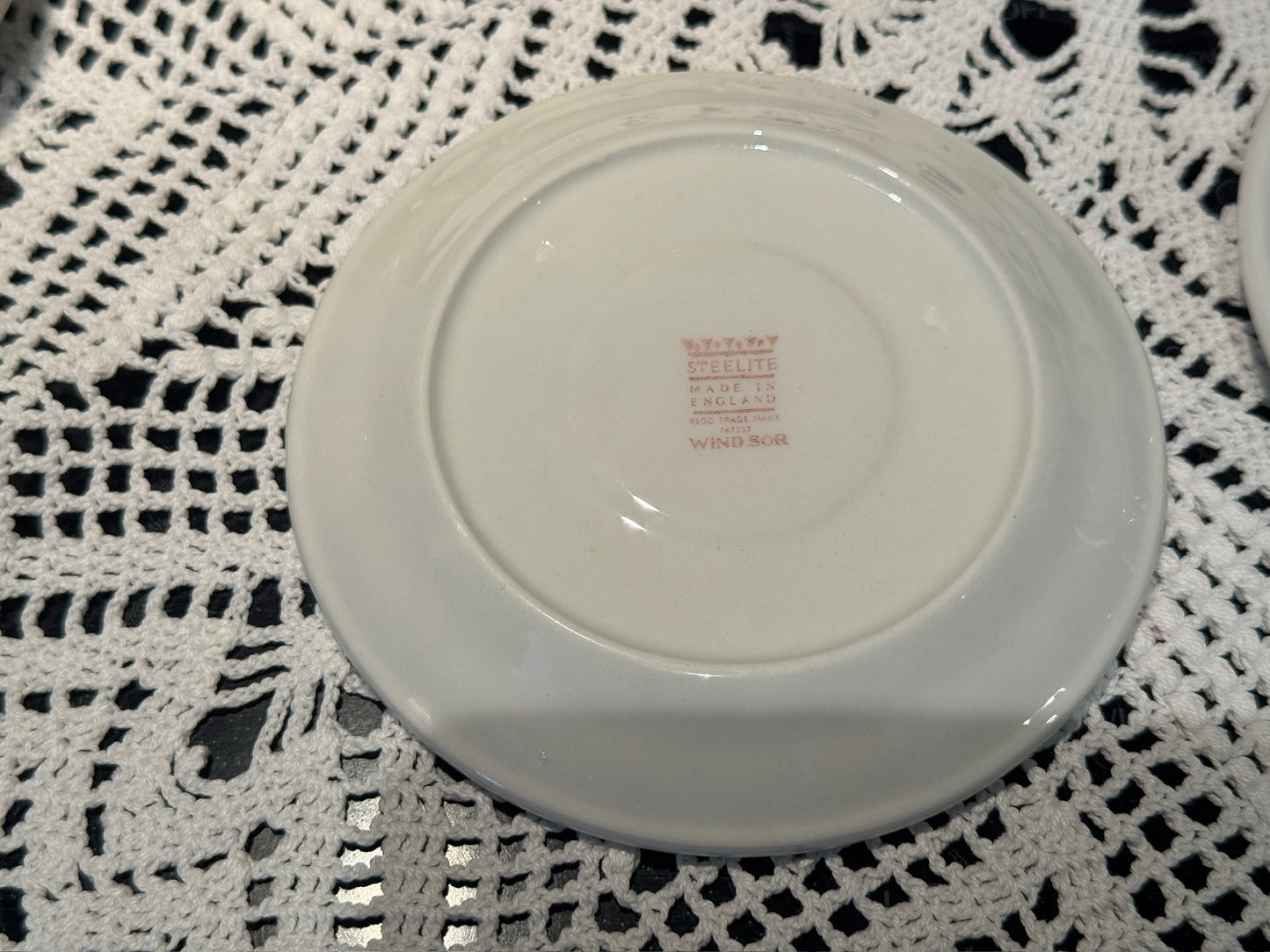 Vintage Royal Doulton Pink Transferware Cup & Saucer Set