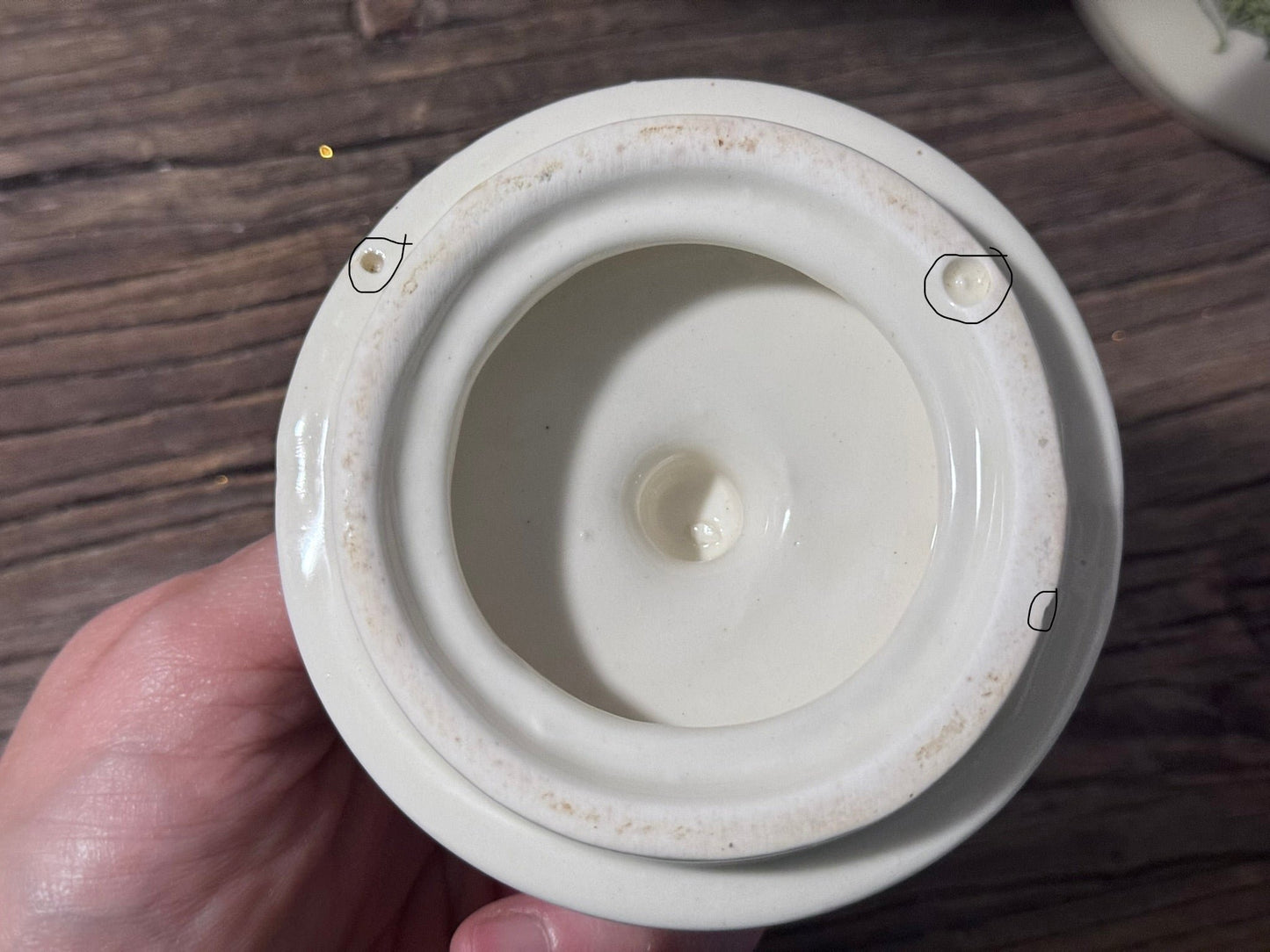 Vintage Cream Canisters with Garden Vegetables