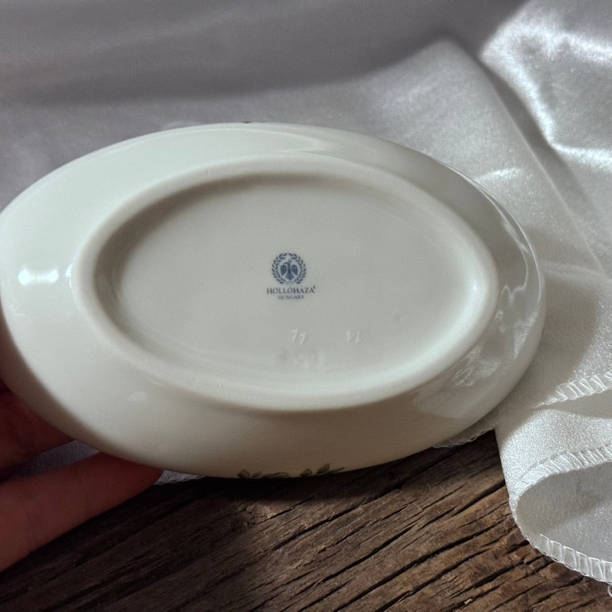 Vintage Endre Szasz Hollohaza Hungary Porcelain Trinket Dish