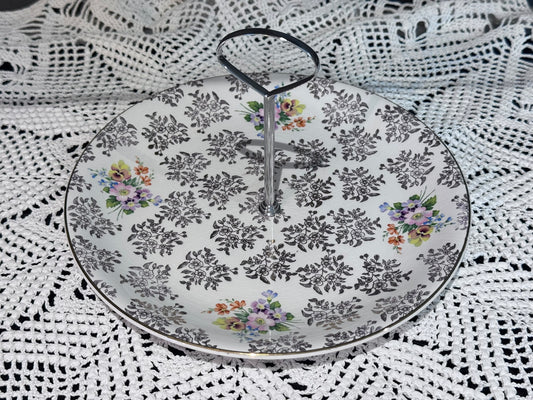 Barratt's Ironstone Delphatic White Pastry/Cake Plate