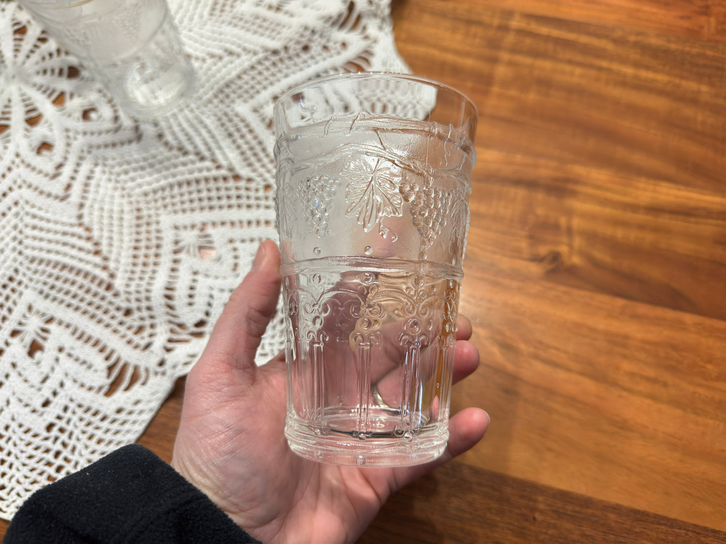 Raised Grape Vine Drinking Glasses Made In France