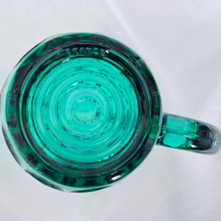 Arcoroc Emerald Green Glass Mugs