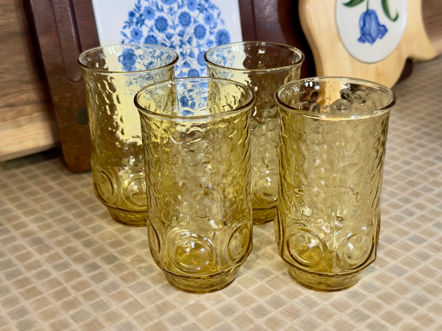 Vintage Anchor Hocking "Heritage Hill" Drinking Glasses