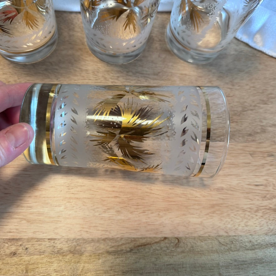 Libby Golden Palm/Sunburst Accents Glasses