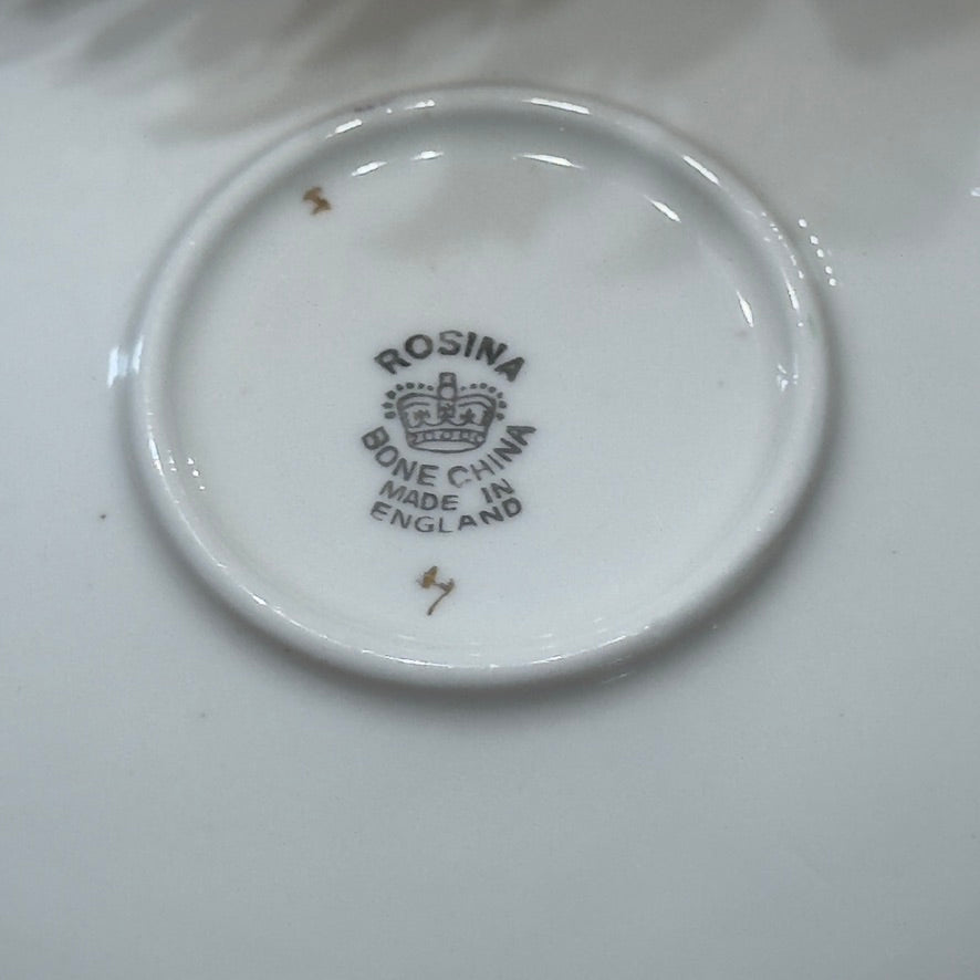 ROSINA Green Clover & Flower Teacup & Saucer Set