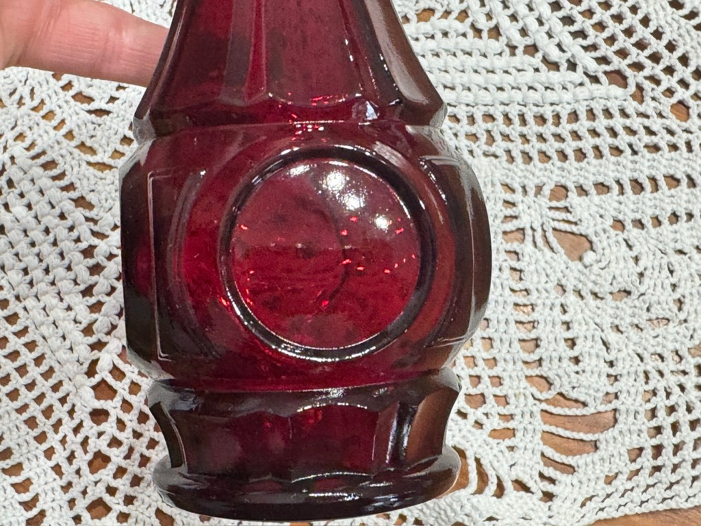 Bullseye Ruby Red Wheaton Bud Vase
