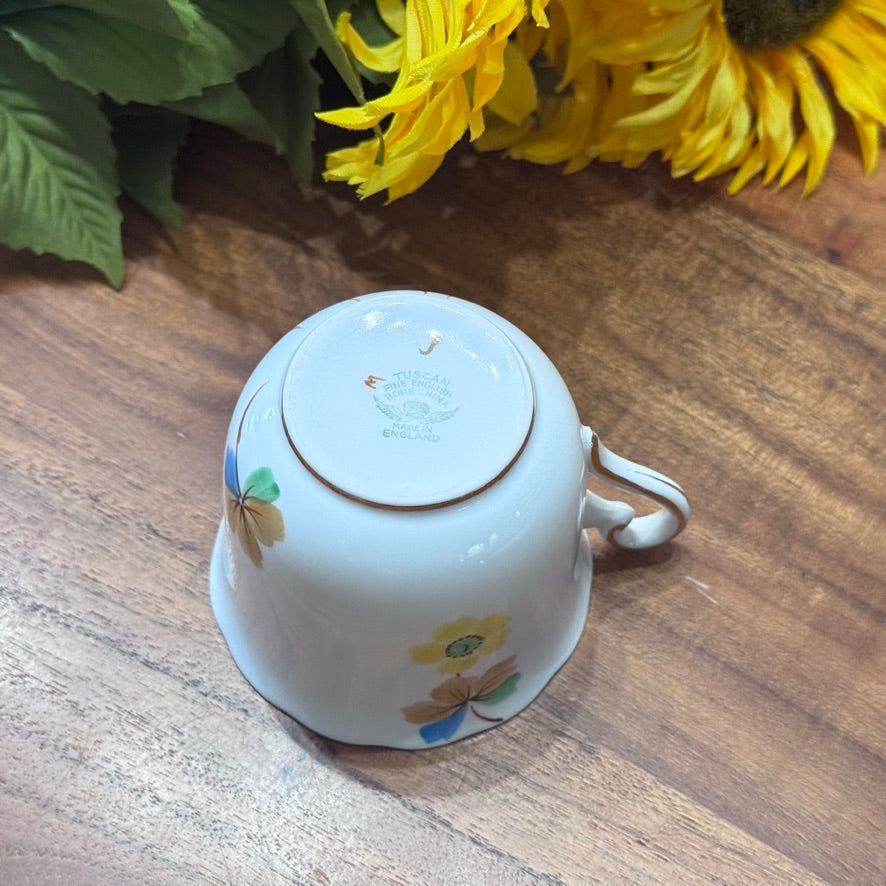 Tuscan England Floral Teacup & Saucer Set