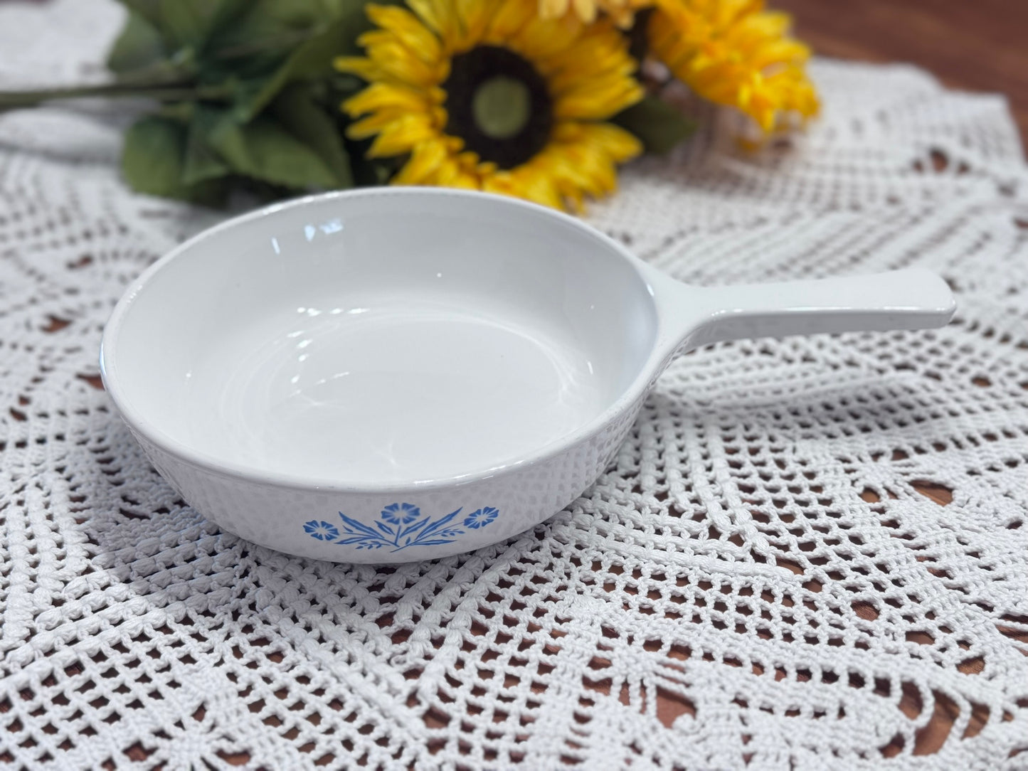 Corning Ware Blue Cornflower Skillet