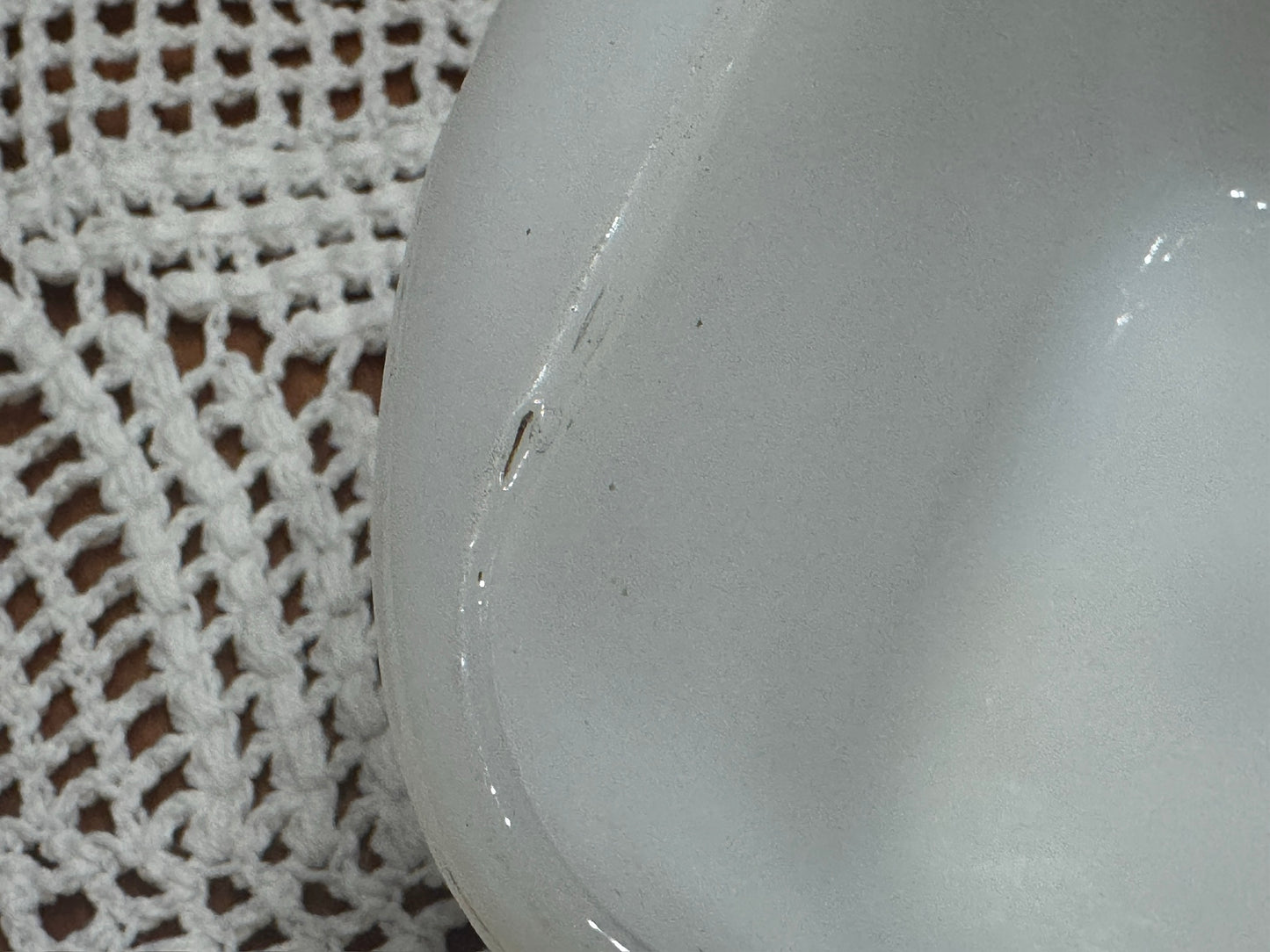 Glasbake Floral Milk Glass Loaf Pan
