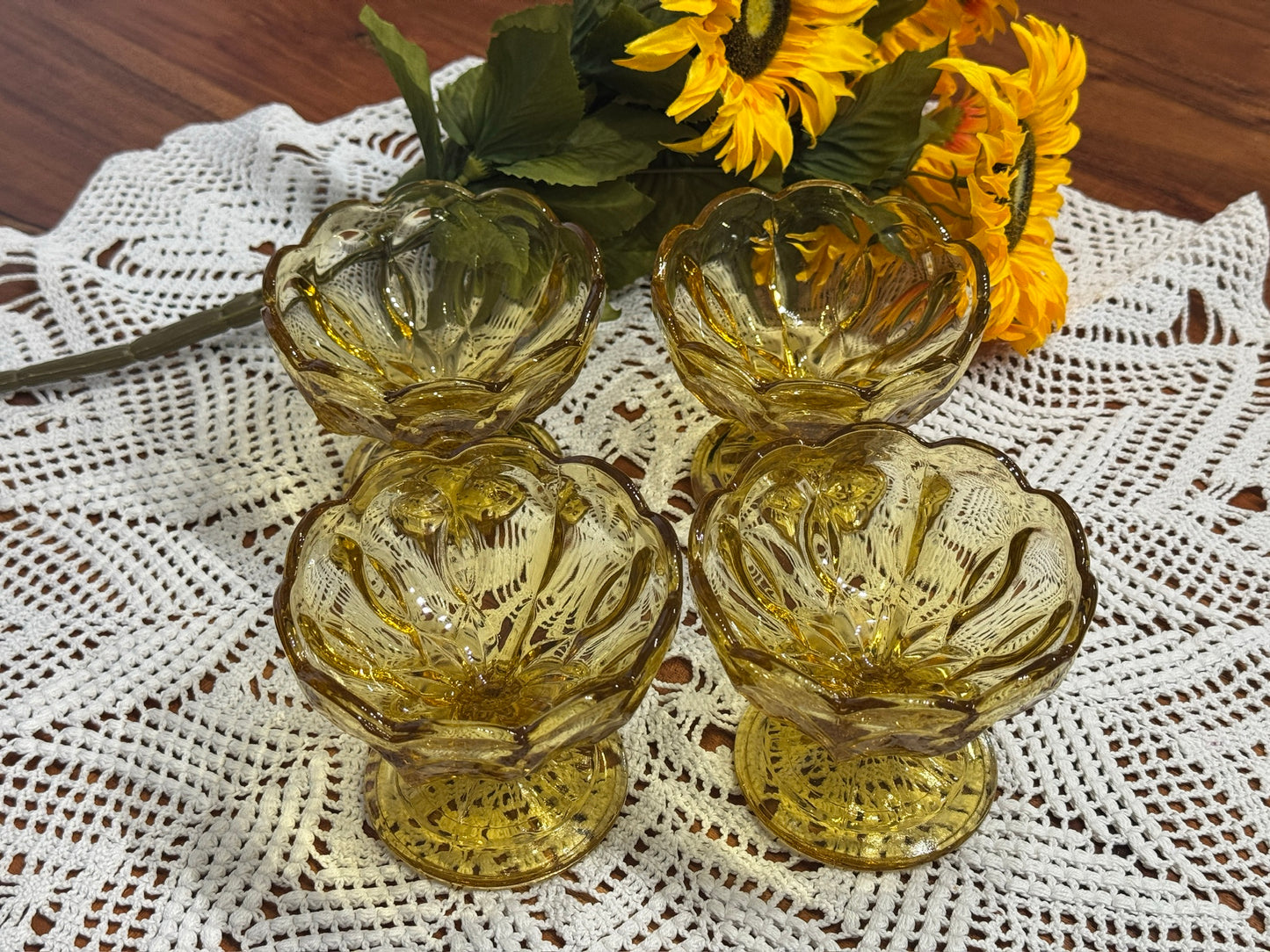 Anchor Hocking Amber Fairfield Compote Dishes