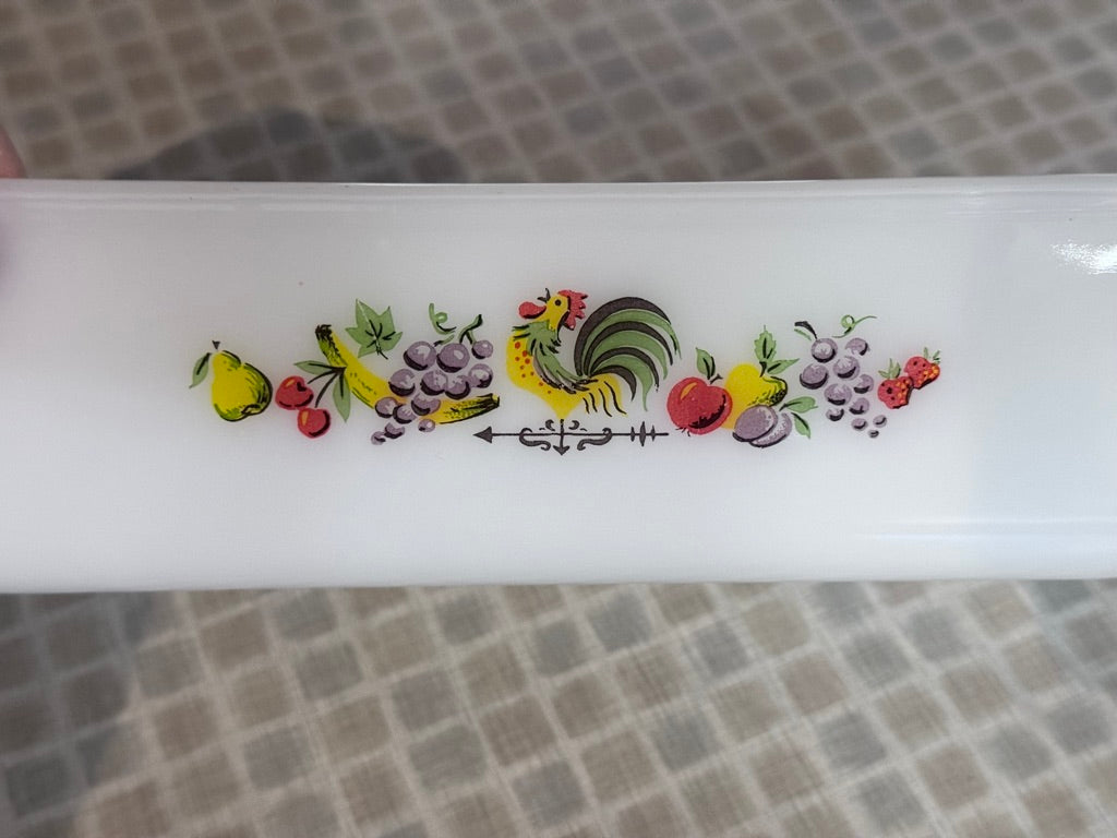 Anchor Hocking Fire King 'Chanticleer Rooster' Loaf Pan