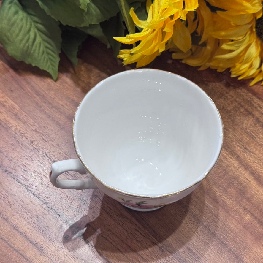 Royal Osborne Pink Anemone Floral Teacup & Saucer Set