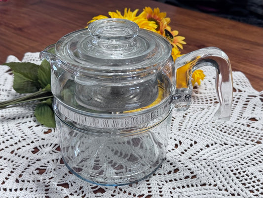 PYREX Flameware 7756-B 6 Cup Glass Coffee Pot/Perolator