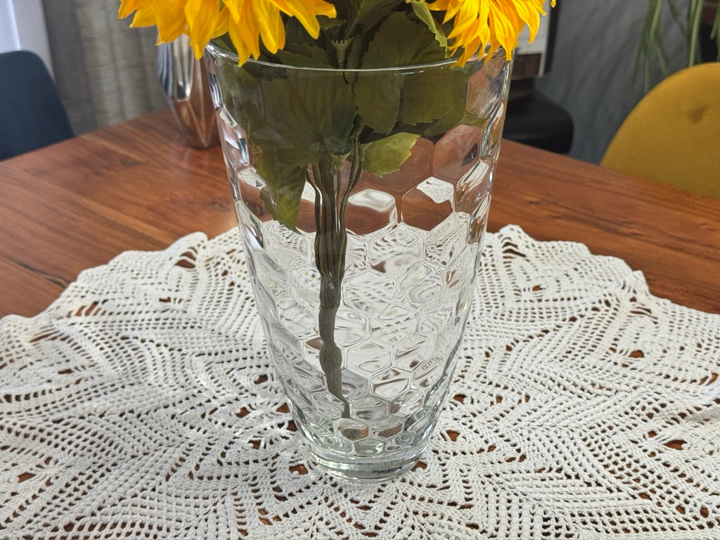 Large European Honeycomb Vase