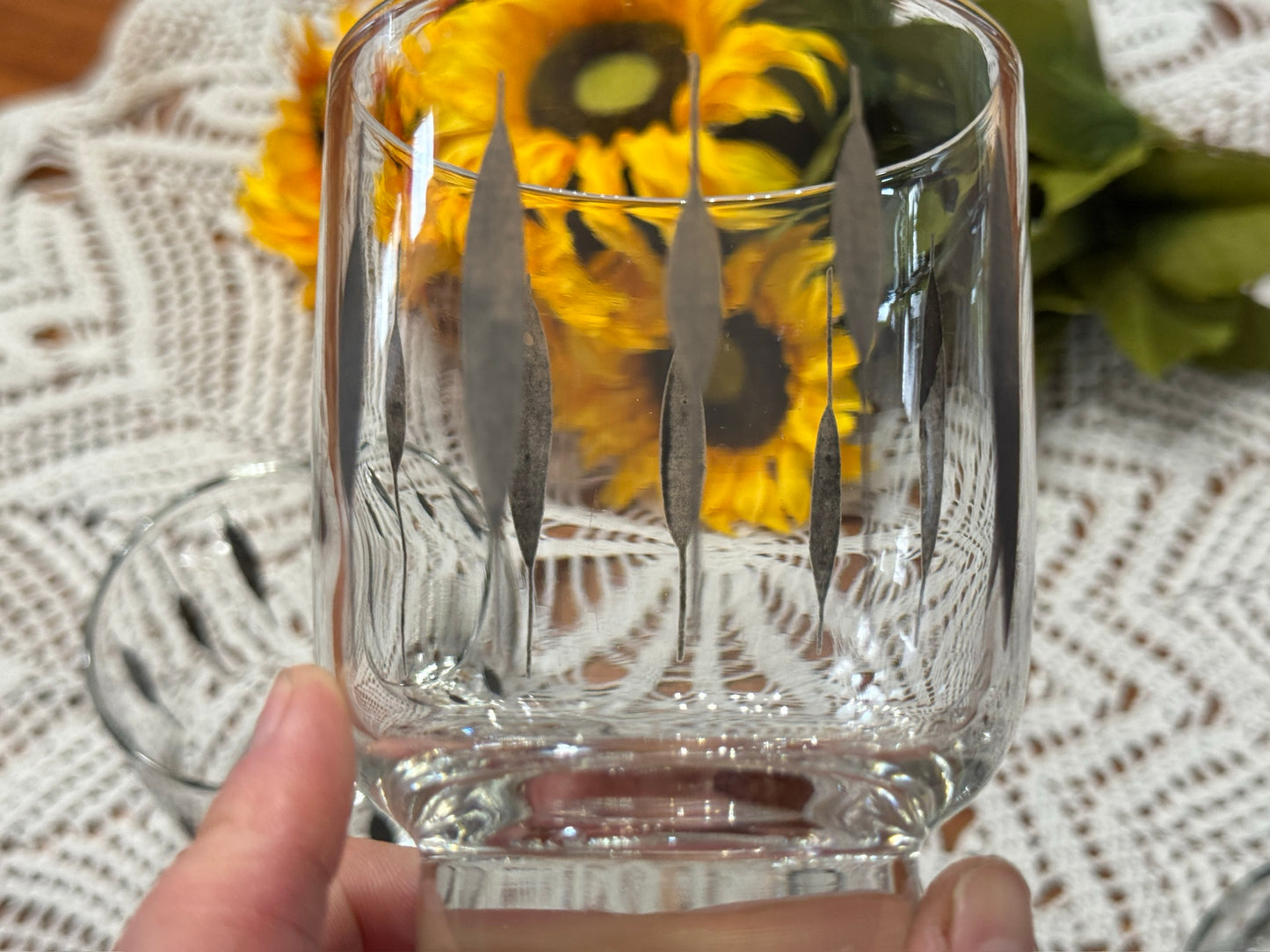 Harlequin Black & Gold Roly Poly Lowball 'Cattail' Drinking Glasses