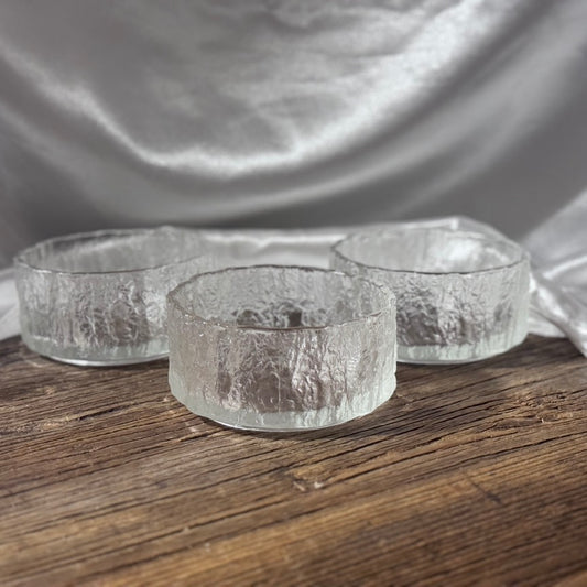 Bark Style Glass Bowls