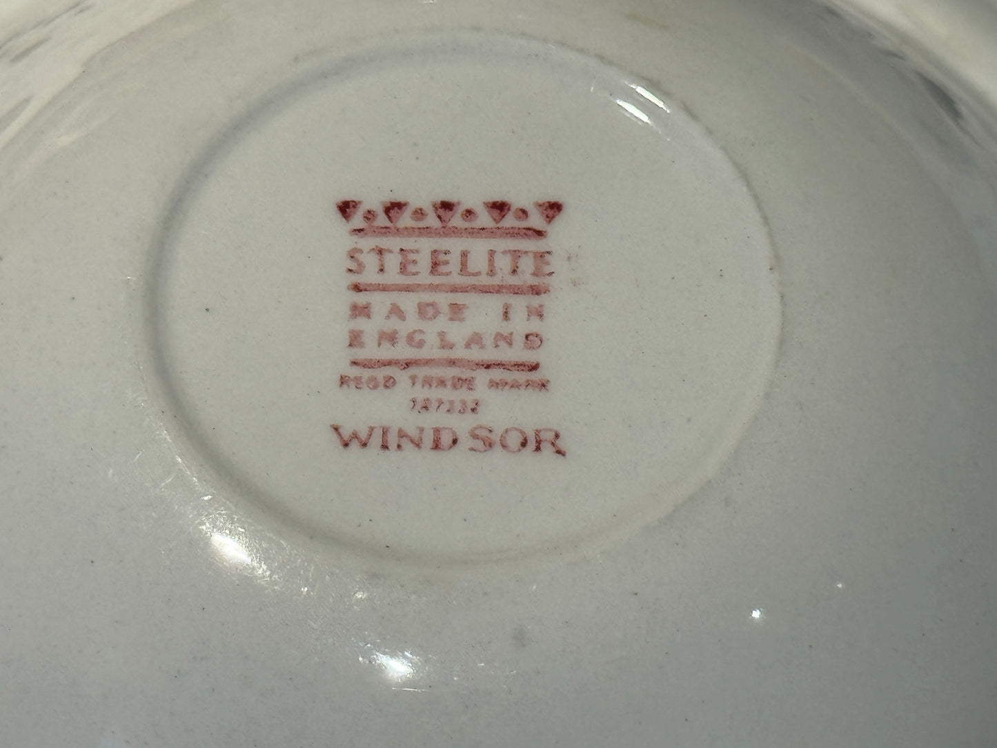 Vintage WINDSOR Steelite Ironstone Pink Transferware Dessert/Salad Bowls