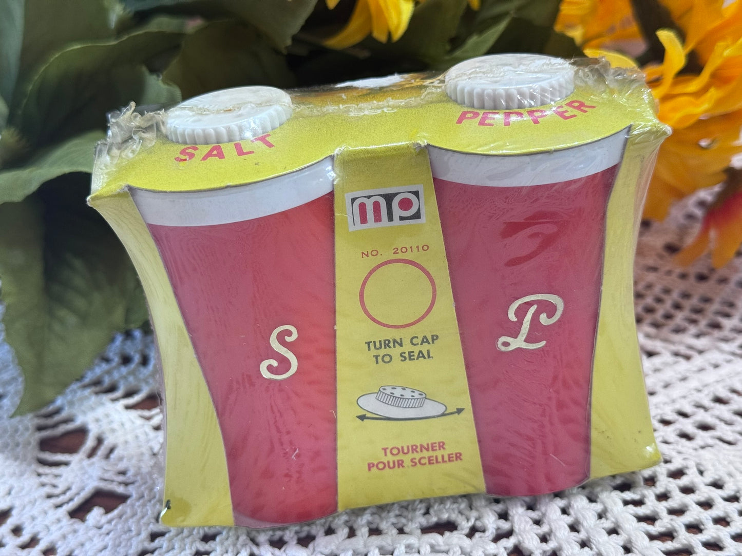 Packaged Orange Salt & Pepper Set By Modern Platsics Quebec, Canada