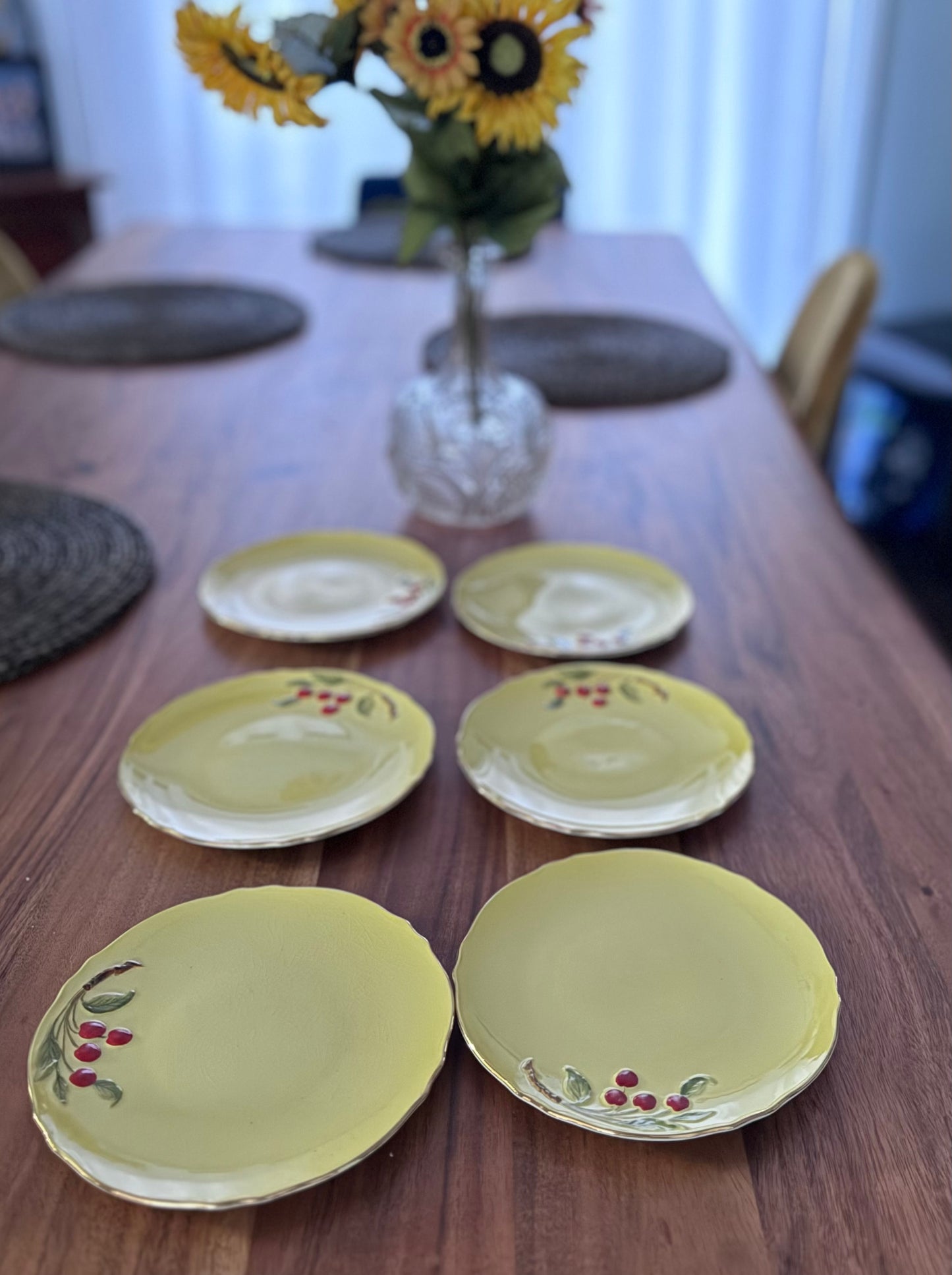 Royal Winton Grimwades Yellow Cherry Dishes