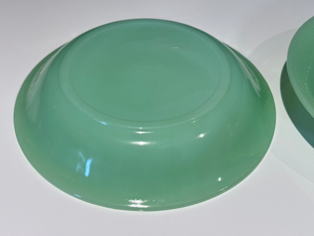 Fire King Jade-ite "Jane Ray" Soup Bowls