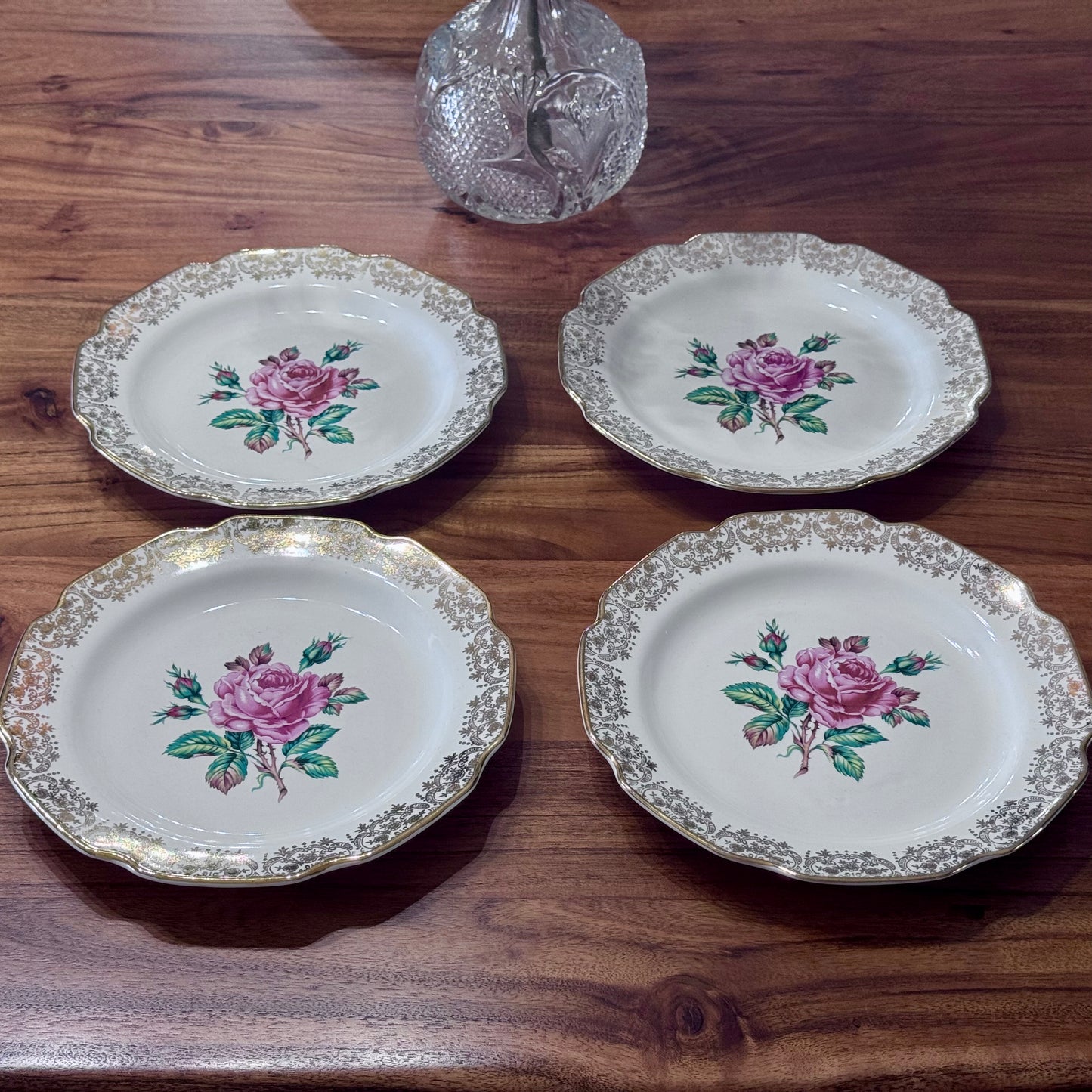 Georgian China 'Briar Rose' Lunch/Dinner Plates