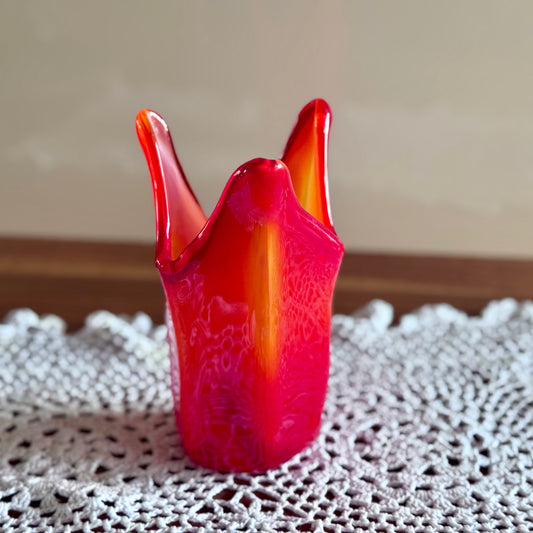 Japanese Swung Art Glass Vase