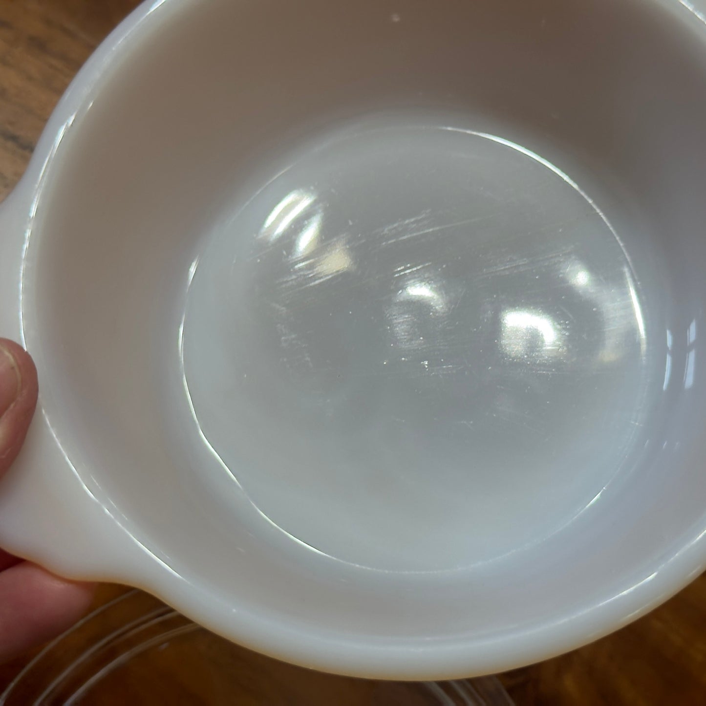 Fire-King Peach Lustre Small Casserole Dish
