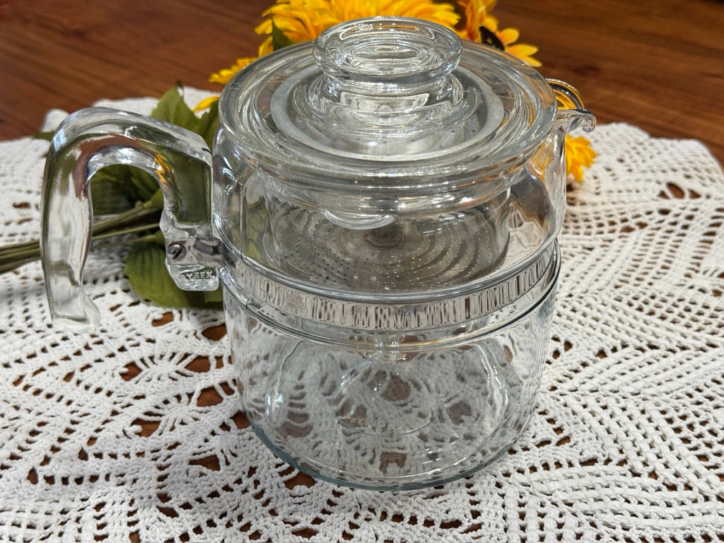 PYREX Flameware 7756-B 6 Cup Glass Coffee Pot/Perolator