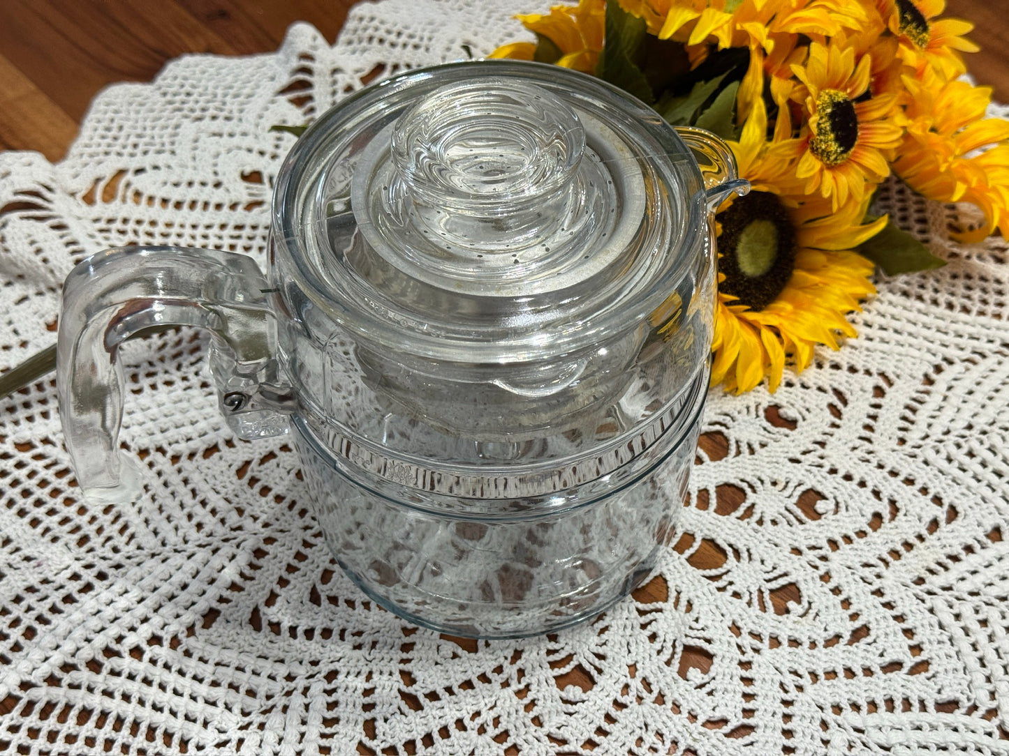 PYREX Flameware 7756-B 6 Cup Glass Coffee Pot/Perolator