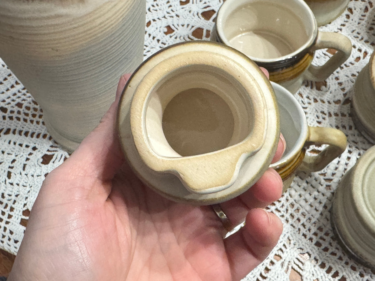 Beauceware Pottery Drip Glaze Tea Set