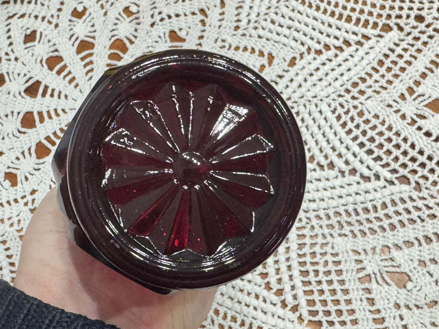 Bullseye Ruby Red Wheaton Bud Vase