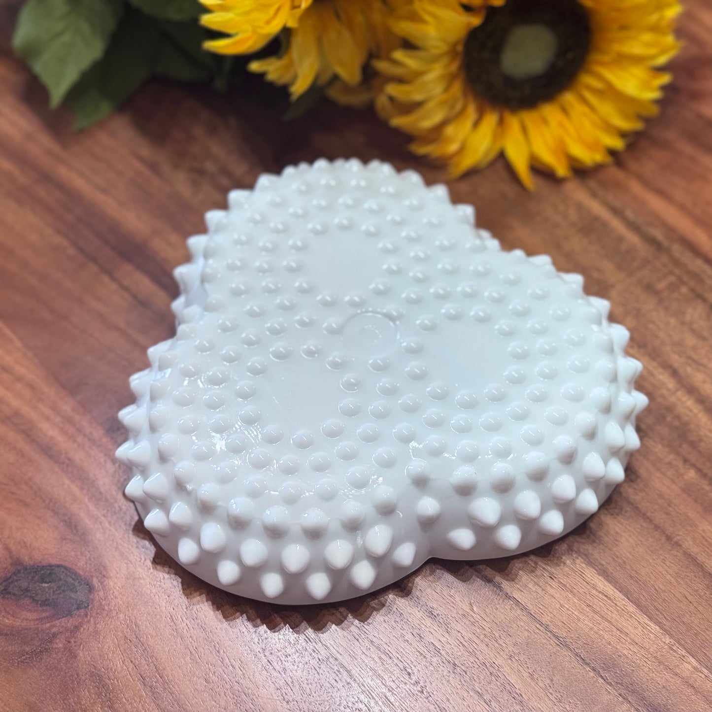 Fenton Hobnail Milk Glass Divided Dish