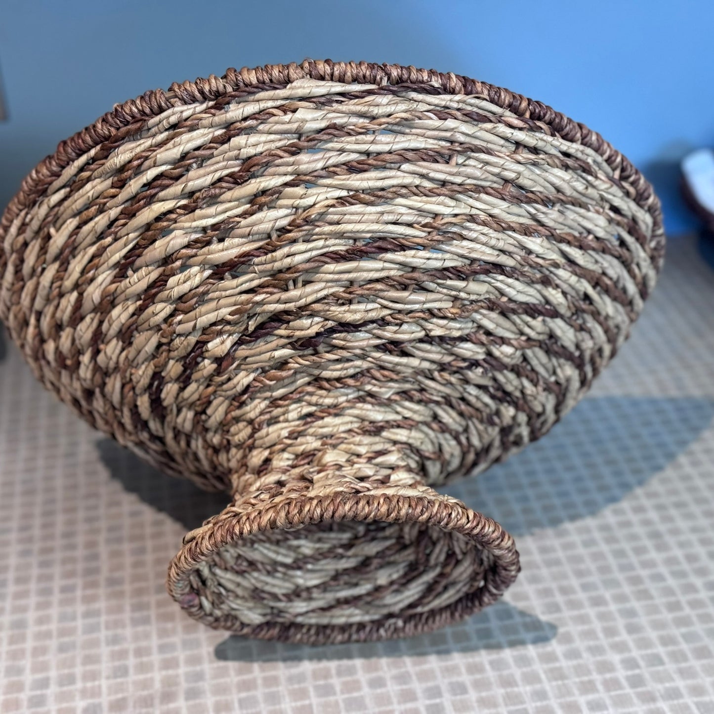Large Wicker Pedestal Basket