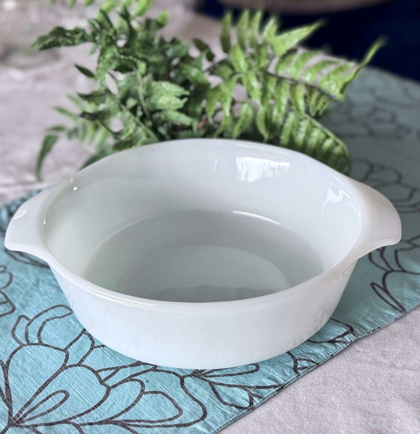 Anchor Hocking Fire-King Milk Glass Casserole Dish