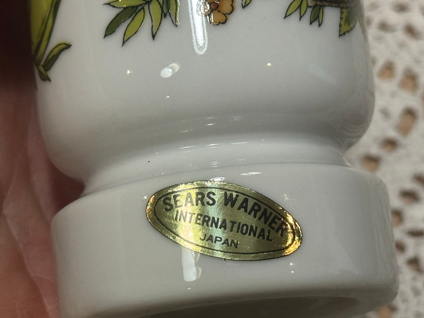 Sears Woodcrest by Styson 'Spice of Life' Ceramic Salt Shaker & Pepper Grinder